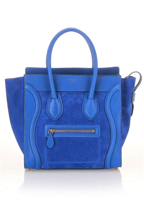 celine micro luggage blue|Celine micro luggage handbag.